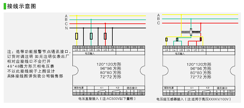 PD204U-AK4，數(shù)字三相電壓表
