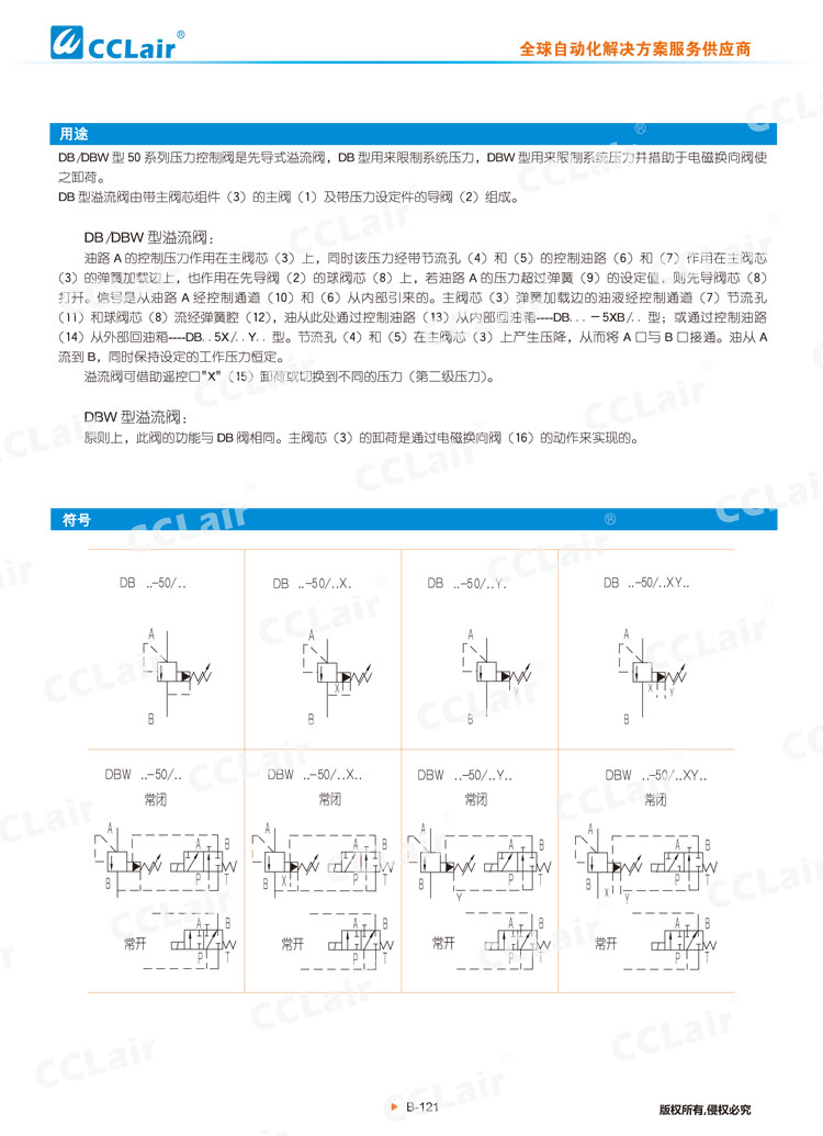 DB,DBW 50型先導式溢流閥,電磁溢流閥-2