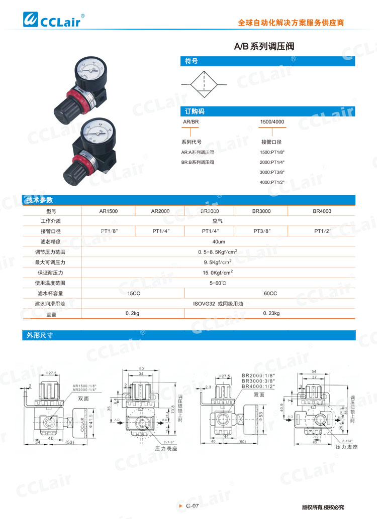 A、B系列調(diào)壓閥