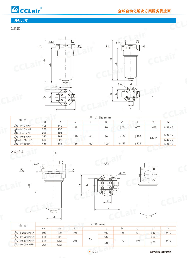 ZU-H、QU-H系列壓力管路過(guò)濾器-3