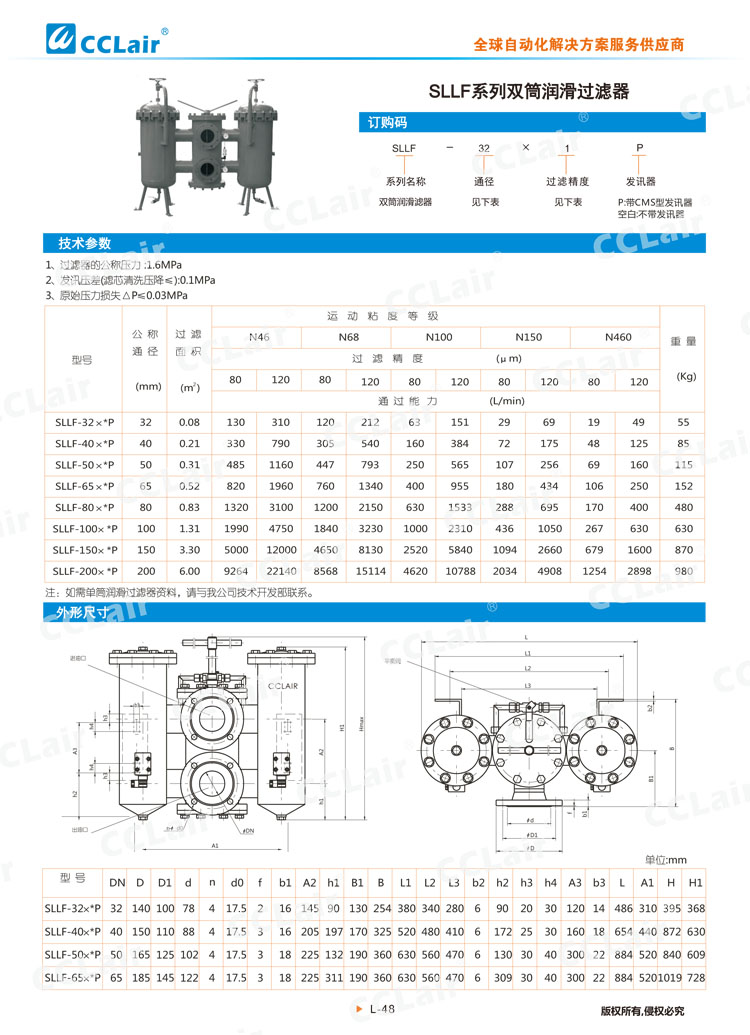 SLLF系列雙筒潤(rùn)滑過濾器-1