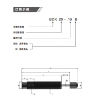 BDE85-50/90/125/165,BDE115-50/100/150/200/250，BDK12-14/16-1220-16/25-25/27-25/33-25/33-50/36-25B，小型可調(diào)節(jié)液壓緩沖器BDK1214~3650